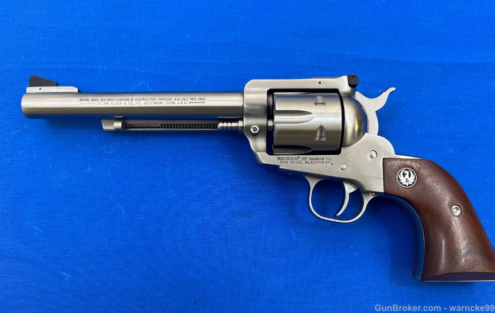 Like New Ruger New Model Blackhawk, 357 Magnum, Stainless, 6.5" Barrel-img-3