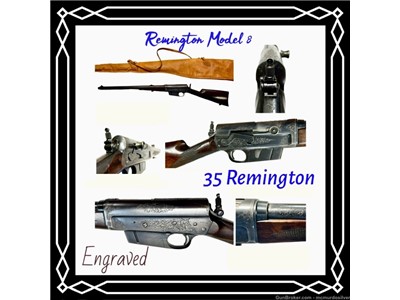 Remington Model 8 Semi Automatic Rifle Engraved  Investment Quality 
