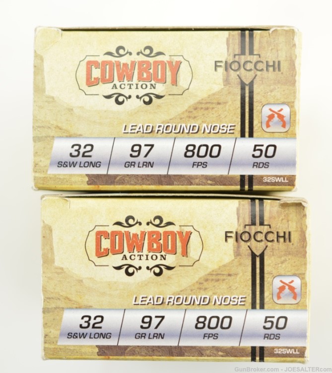 Fiocchi 32 S&W Long 97 Grain LRN Cowboy Action 100rds 32SWLL-img-1