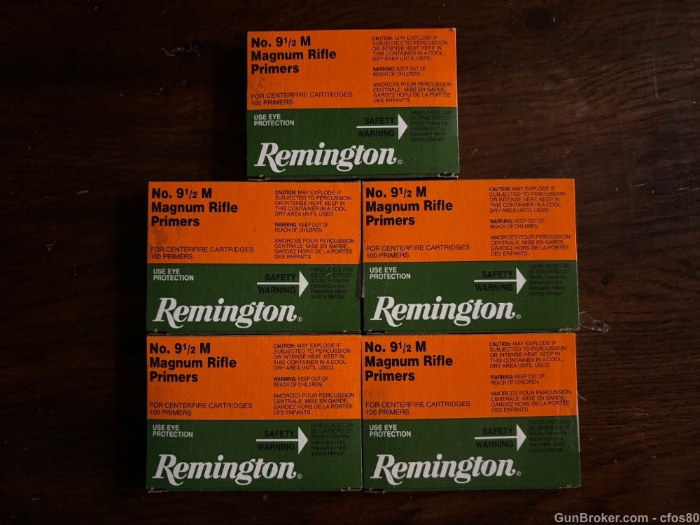 500 Remington Large Magnum Rifle Primers 9-1/2 M (5 sleeves of 100)-img-0