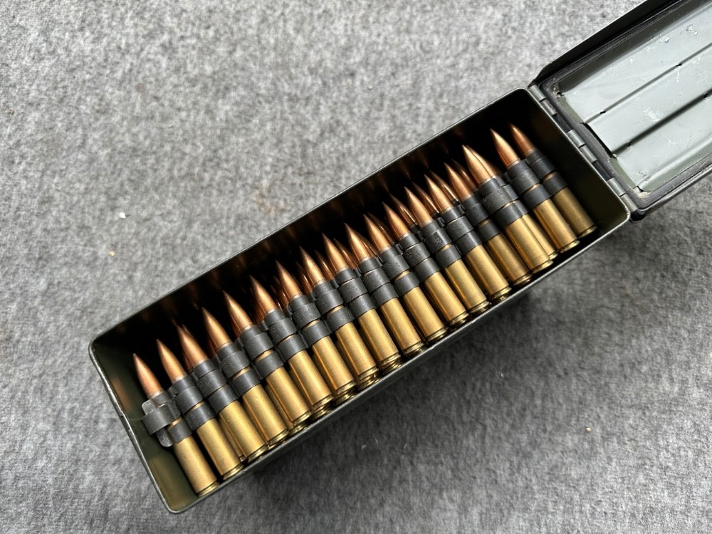 185 Rounds-Egyptian Military Surplus 8mm Mauser Ammo-on Browning Links-img-0