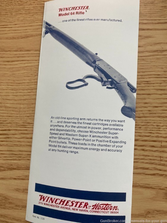 WINCHESTER MODEL 64 LEVER ACTION 30-30 RIFLE MANUAL (700)-img-2