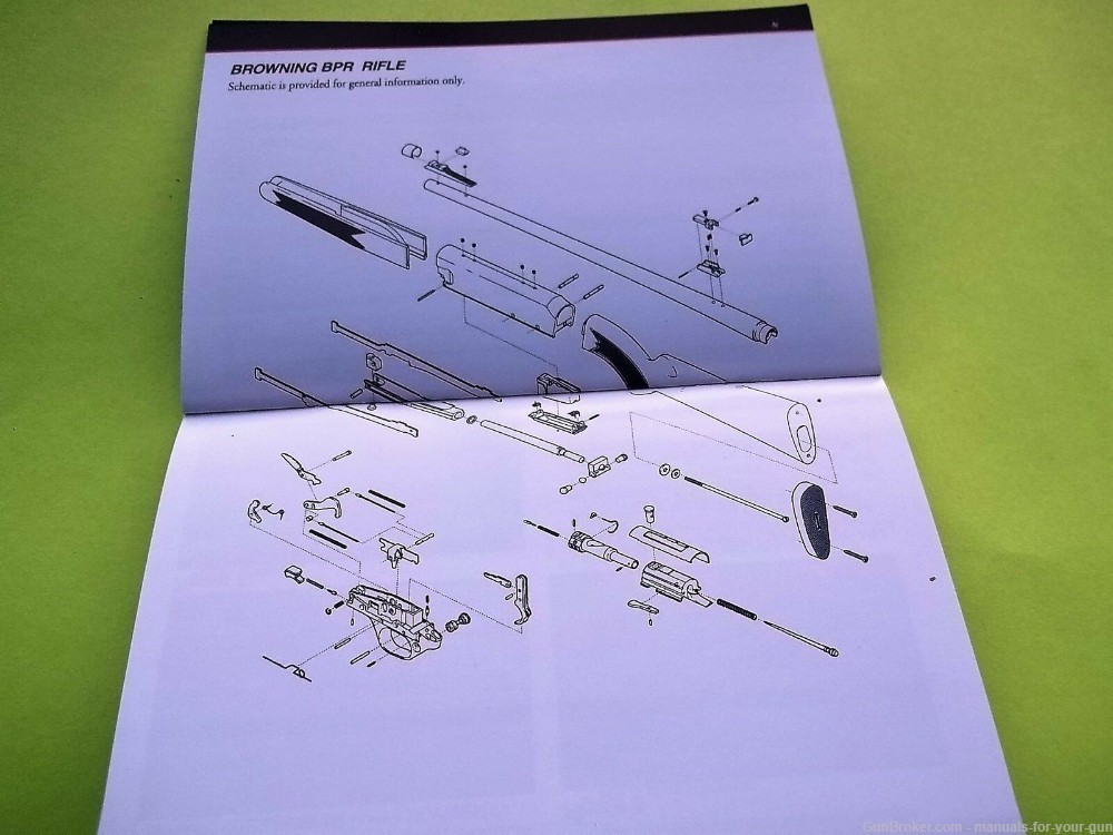 BROWNING OWNER'S MANUAL FOR A BPR PUMP ACTION RIFLE (525)-img-3