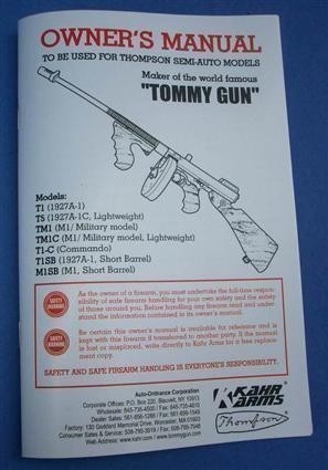 OWNER'S MANUAL A 45 ACP THOMPSON "TOMMY GUN" (146)-img-0