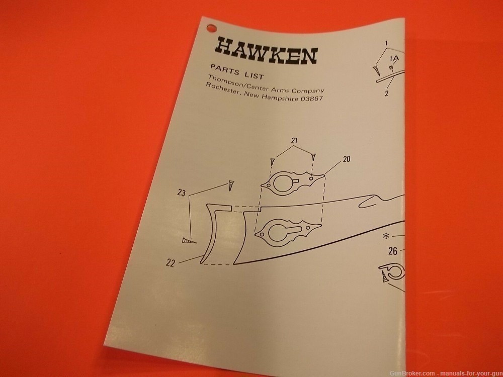 HAWKEN Rifle Double Set Trigger Parts List Manual  (144)-img-0