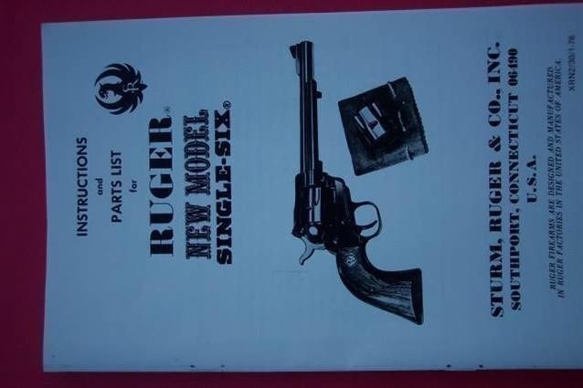 1976 RUGER NEW MODEL SINGLE-SIX REVOLVER MANUAL (44)-img-0