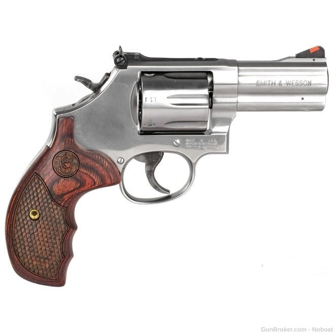 SMITH & WESSON 686 PLUS DELUXE STAINLESS / ROSEWOOD .357 MAG/.38 SPL  NEW!-img-0