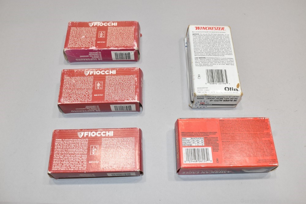 5 Boxes 50 Rds & 199 Fired Cases 38 Super 130 G FMJ-img-1