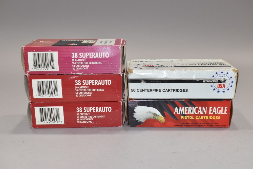 5 Boxes 50 Rds & 199 Fired Cases 38 Super 130 G FMJ-img-3