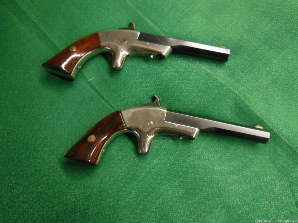 2 - MORGAN AND CLAPP SINGLE SHOT DERRINGERS .30 RIMFIRE SET -img-1