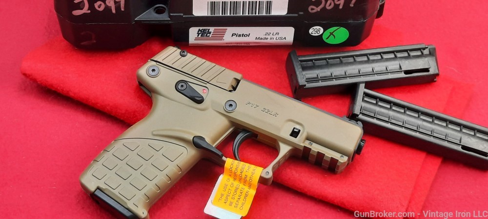 Kel-Tec P17 Tan with (3) 16 round mags .22LR NIB! NR-img-0