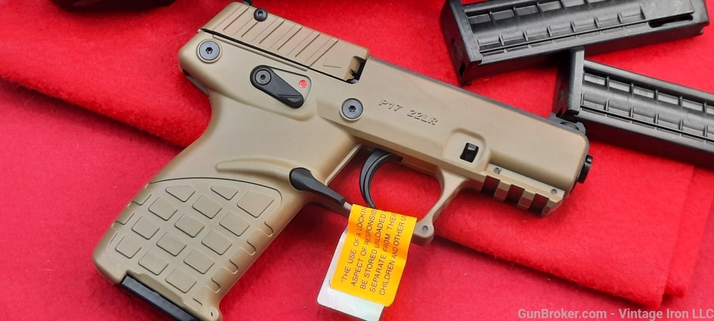 Kel-Tec P17 Tan with (3) 16 round mags .22LR NIB! NR-img-3