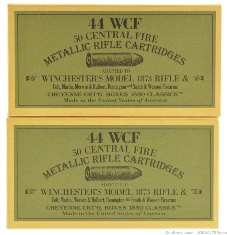 44-40 WCF Ammunition Cheyenne Cartridge Boxes 100rnds-img-0