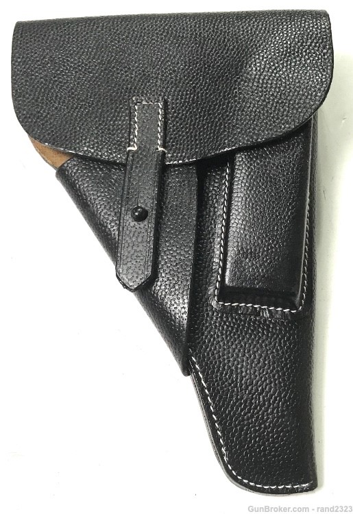 WWII GERMAN WALTHER P38 BLACK PEBBLED SOFTSHELL PISTOL HOLSTER-img-0
