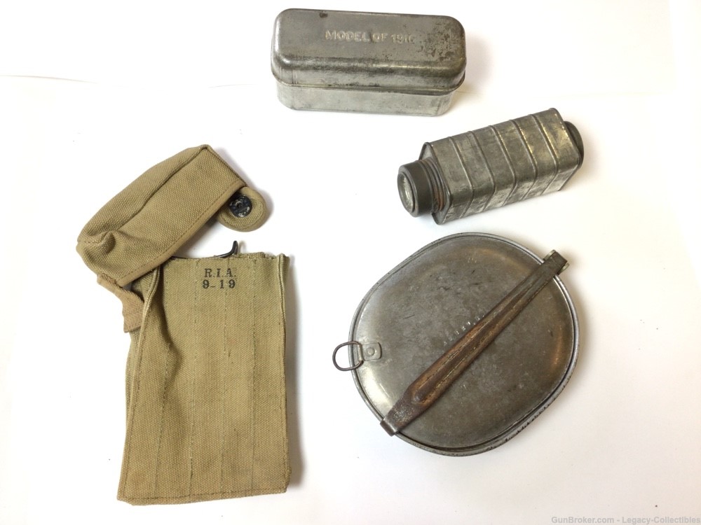 Huge Lot WWI-WWII-Viet Nam Web Gear Mess Kits Carbine Slings Carry Pouches.-img-11
