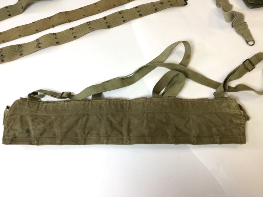 Huge Lot WWI-WWII-Viet Nam Web Gear Mess Kits Carbine Slings Carry Pouches.-img-25