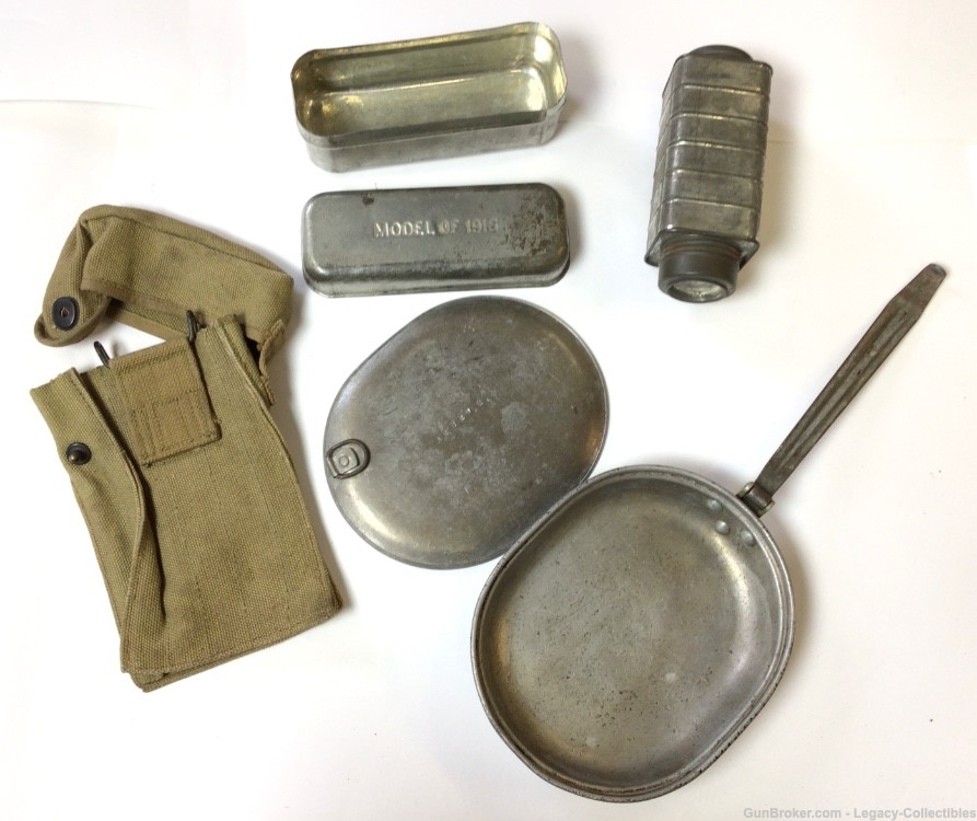 Huge Lot WWI-WWII-Viet Nam Web Gear Mess Kits Carbine Slings Carry Pouches.-img-12