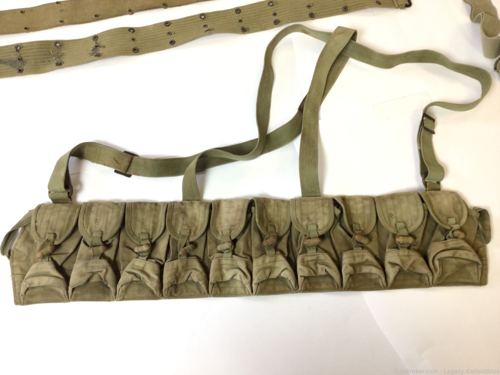 Huge Lot WWI-WWII-Viet Nam Web Gear Mess Kits Carbine Slings Carry Pouches.-img-24