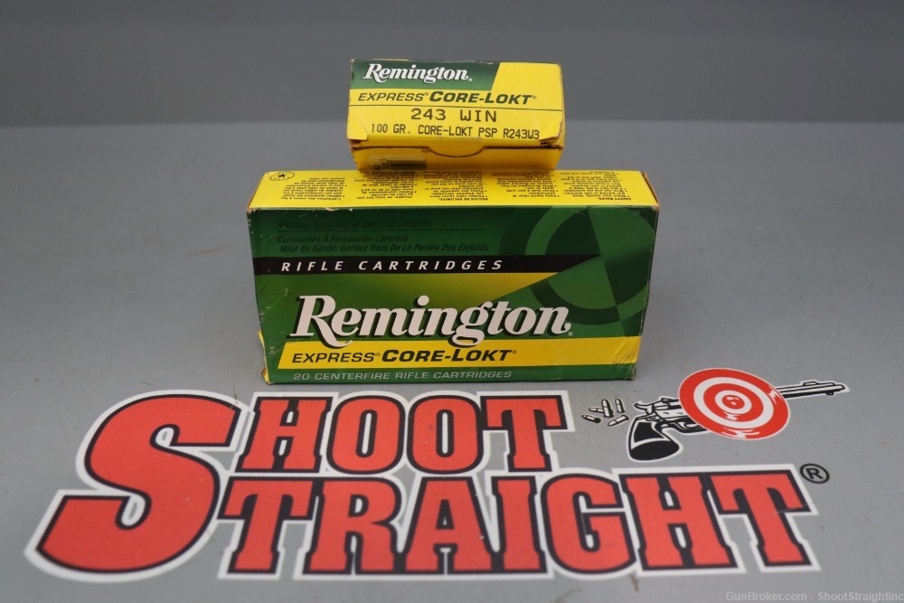 Lot o' 40 Rounds of Remington Express Core-Lokt .243Win 100gr Ammunition -img-0