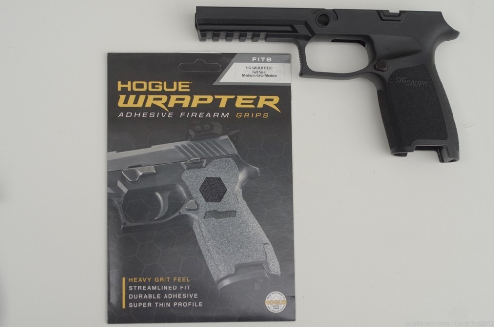 SIG P320F grip module frame with free Hogue wraptor adhesive grips  -img-0
