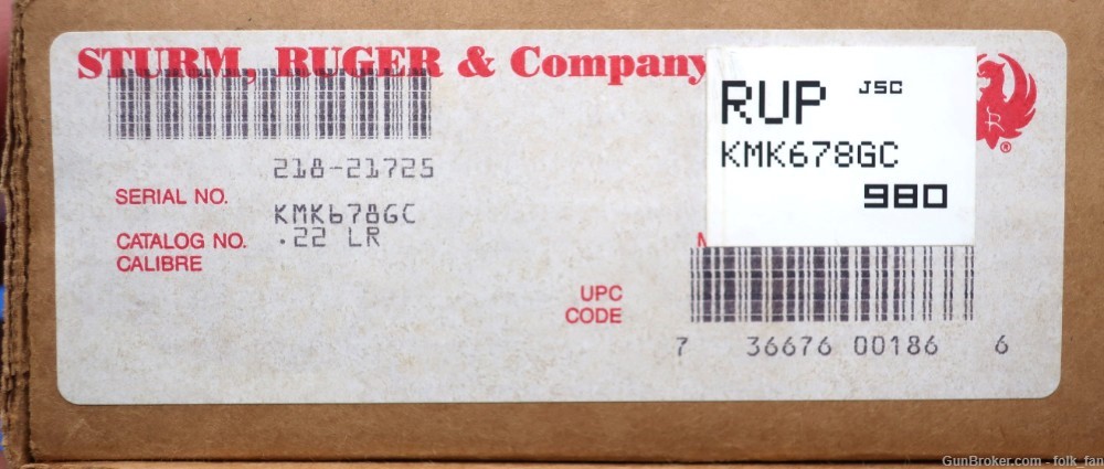 Ruger MKII Competition Target 22LR w/Case, Box, Rings Unfired Mint ca 1993-img-4