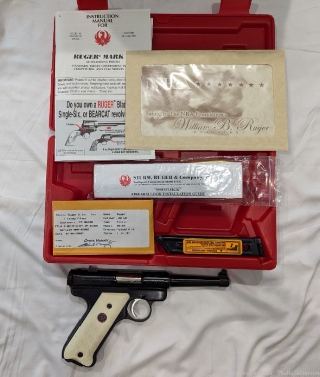 RUGER MKII NRA COMMEMERATIVE .22 LR SEMI-AUTO PISTOL (WO2-P18)-img-0