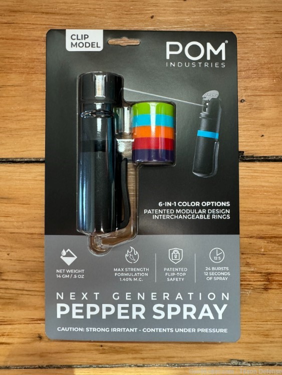 POM Industries Pepper Spray - 1.4% MC - OC - EDC - Keychain Model-img-0