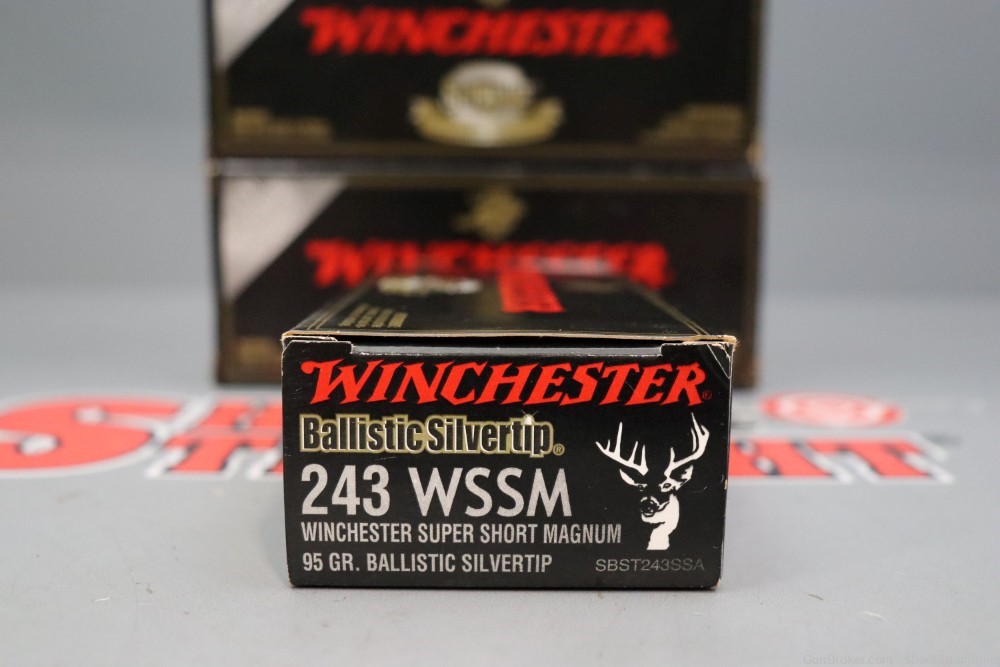 Lot o' 52 Rounds of Winchester Supreme Silvertip .243WSSM 95gr Ammunition-img-2