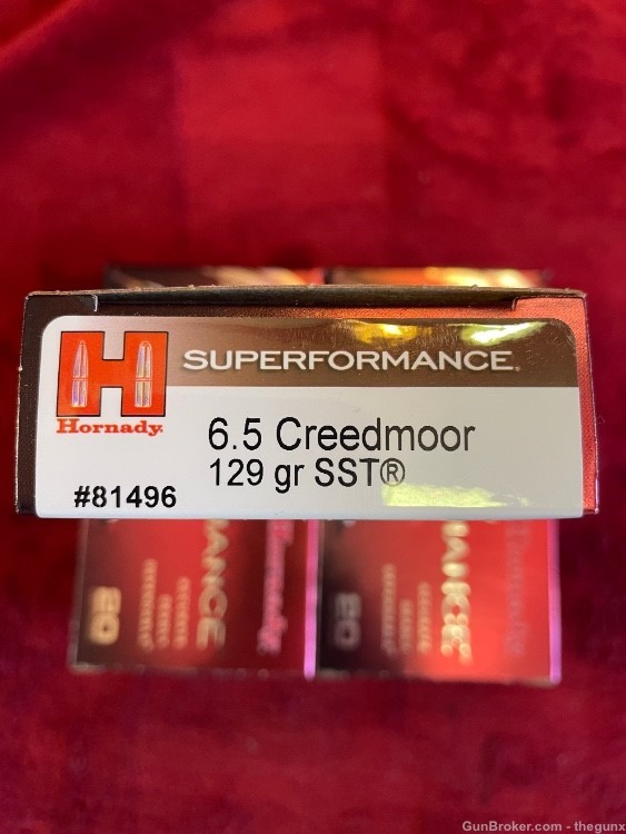100rds Hornady 6.5 Creedmoor 129 SST Superformance 5 box-img-2