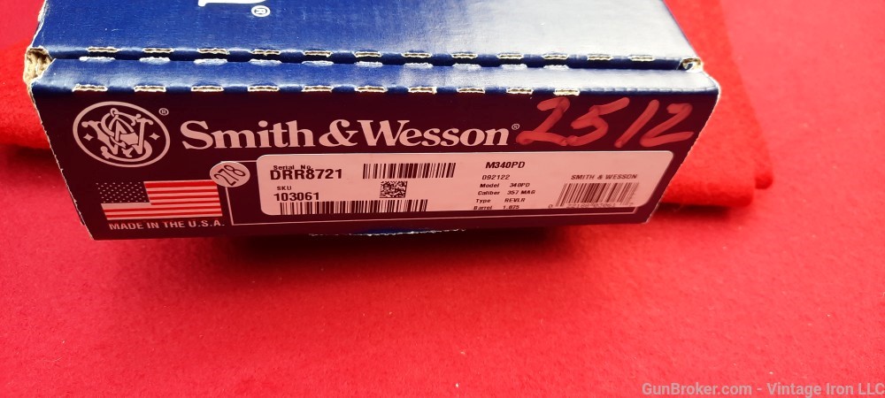 Smith and Wesson 340PD .357 scandium alloy 103061 NIB! NR-img-6