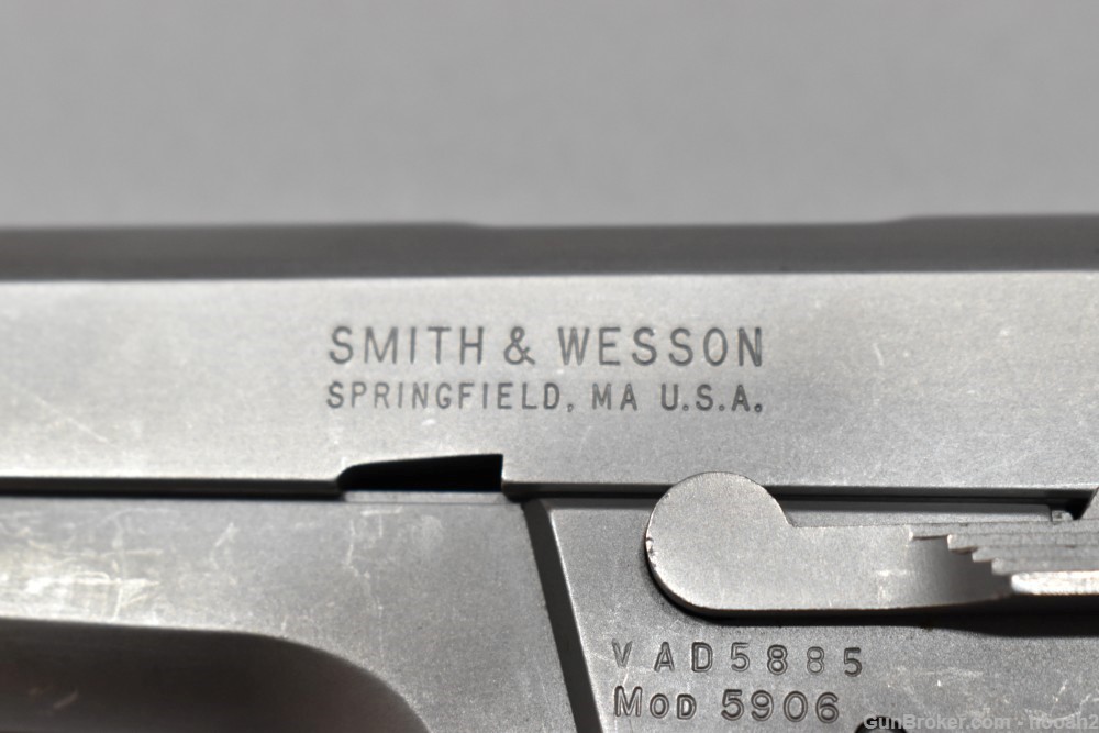 Smith & Wesson 5906 Semi Auto 9mm Pistol Stainless W Box Spare Mag-img-25