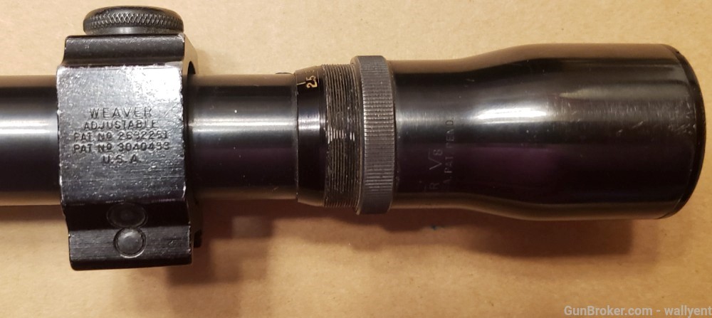 Vintage Weaver 2.5x-8x Rifle Scope with Adjustable Rings 1950-1060s-img-15