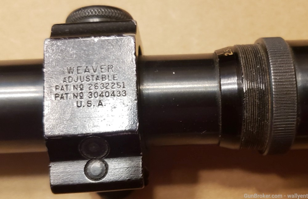 Vintage Weaver 2.5x-8x Rifle Scope with Adjustable Rings 1950-1060s-img-16