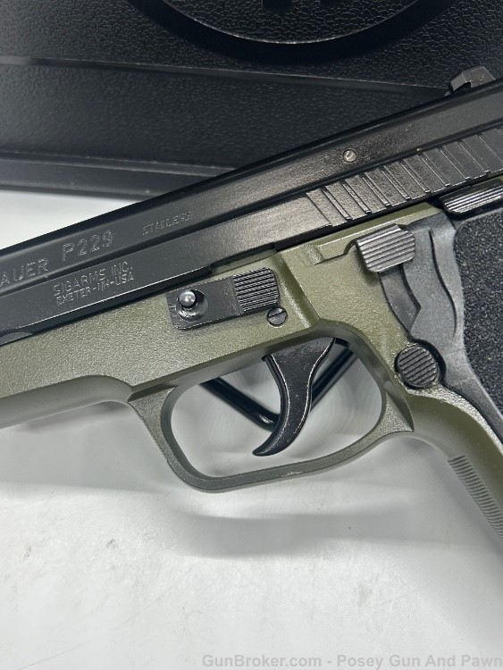 Sig Sauer P229 .40 Stainless Germany 229 Box 2 Mags OD Green-img-2
