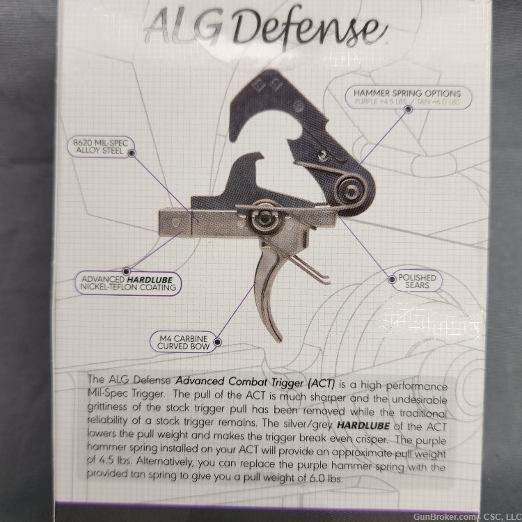 ALG Defense AR-15 Advanced Combat Trigger ACT 05-199 new in box-img-2