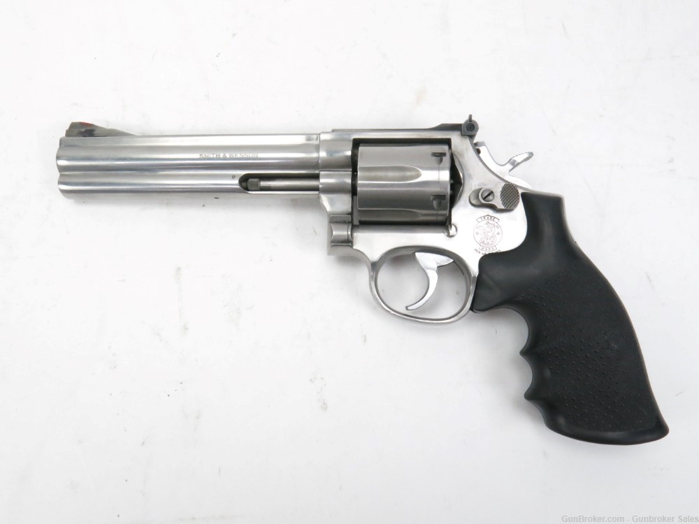 Smith & Wesson Model 686-3 357 Mag 5.9" 6-Shot Revolver w/ Set of Wood Grip-img-0