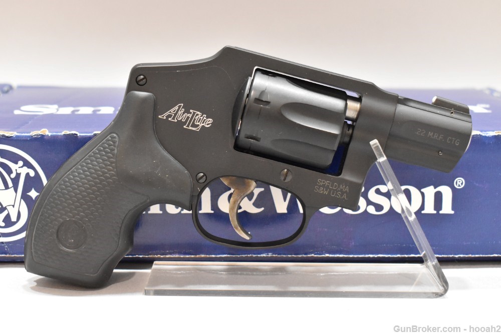 Nice Smith & Wesson Model 351C Airlite 22 Mag DAO Revolver W Box 2012-img-0