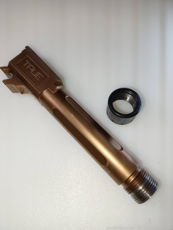 True Precision Match Grade 9mm Fluted THREADED Barrel SIG SAUER 365 copper-img-3