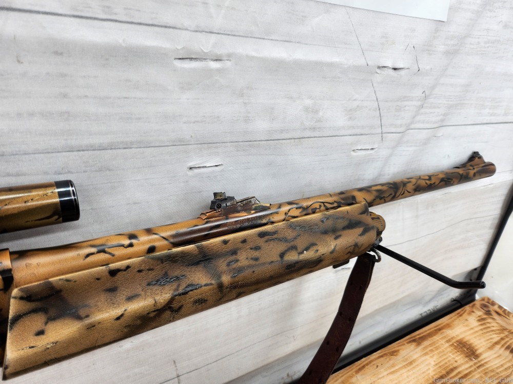 remington 1100 slug gun with wide view 1.5 x4.5 scope old school cool camo -img-7
