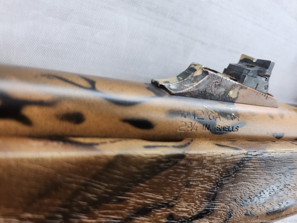 remington 1100 slug gun with wide view 1.5 x4.5 scope old school cool camo -img-1