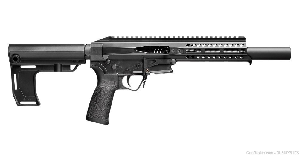 PATRIOT ORDNANCE POF REBEL BLACK PISTOL W/ MFT BRACE 8" BBL .22LR-img-0