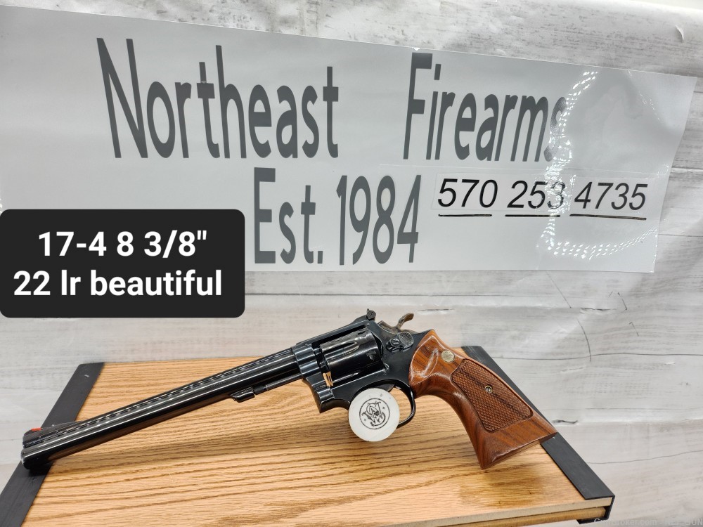 beautiful 17-4 8 3/8" 22lr smith and Wesson adj rear sight   -img-0