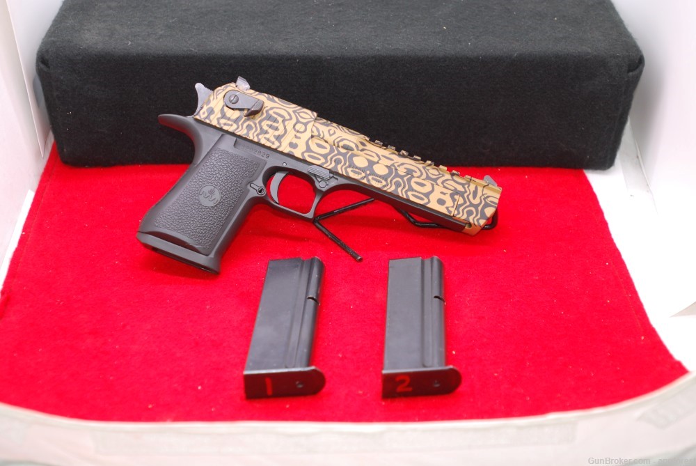 Magnum Research Desert Eagle Mark XIX 50AE Rare "Damascus" Print-img-0