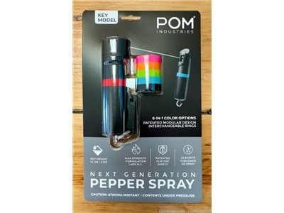 POM Industries Pepper Spray - 1.4% MC - OC - EDC - Pocket Clip Model