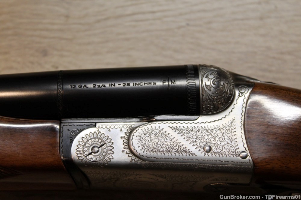 Beretta 486 side by side shotgun 12 gauge 28" M/F coin finish satin -img-15