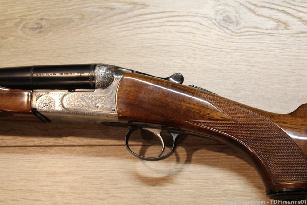 Beretta 486 side by side shotgun 12 gauge 28" M/F coin finish satin -img-11