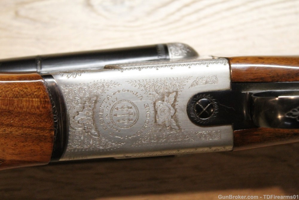 Beretta 486 side by side shotgun 12 gauge 28" M/F coin finish satin -img-16