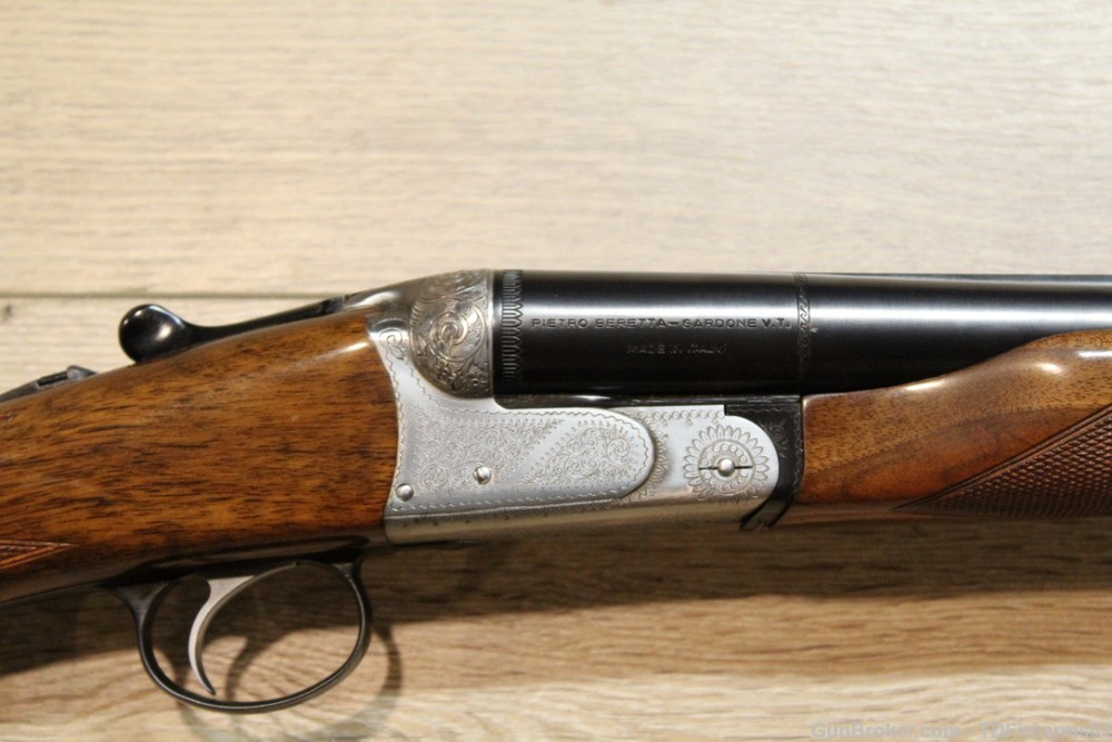Beretta 486 side by side shotgun 12 gauge 28" M/F coin finish satin -img-3