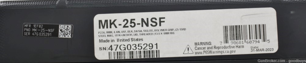 SIG SAUER P226 MK-25 NAVY SEAL NSF TALO EDITION 9mm MK-25-NSF LNIB SALE-img-19