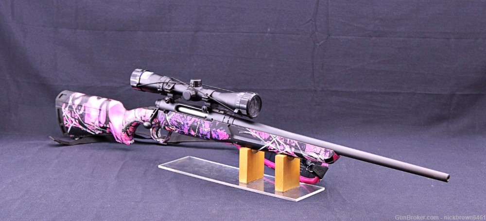 SAVAGE AXIS .243WIN 20" MUDDY GIRL FREE BUSHNELL 3-9X40 57100-img-1